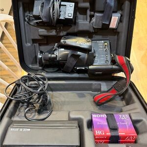 Sony Black Video Camcorder with Accessories